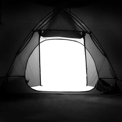 vidaXL Tenda Campeggio a Cupola 2 Persone Bianca Tessuto Oscurante