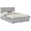 vidaXL Struttura del letto con cassetto Grigio Sonoma 140 x 200 cm