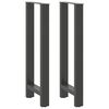 vidaXL Gambe per tavolo da bar antracite 2 pz 40x(100-101) cm in acciaio