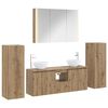 vidaXL Set di mobili per il bagno 6 pz Rovere Artigianale