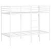 vidaXL Letto a Castello senza Materasso Bianco 100x190 cm in Acciaio