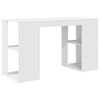 vidaXL Scrivania con Storage con lo scaffale Bianco 130 x 50.5 x 75 cm