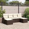 vidaXL Set Divano da Giardino 6 pcs Marrone Rattan in Polipropilene