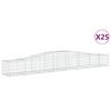 vidaXL Cesti Gabbioni ad Arco 25 pz 400x50x40/60 cm Ferro Zincato