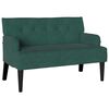 vidaXL Panca Chesterfield Verde Scuro 112 x 65.5 x 75 cm Velluto