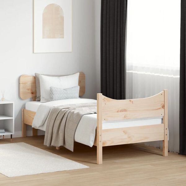 vidaXL Letto senza Materasso 90x190 cm in Legno Massello di Pino