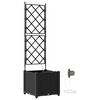 vidaXL Vaso da giardino Nero 40 x 40 x 142 cm PP