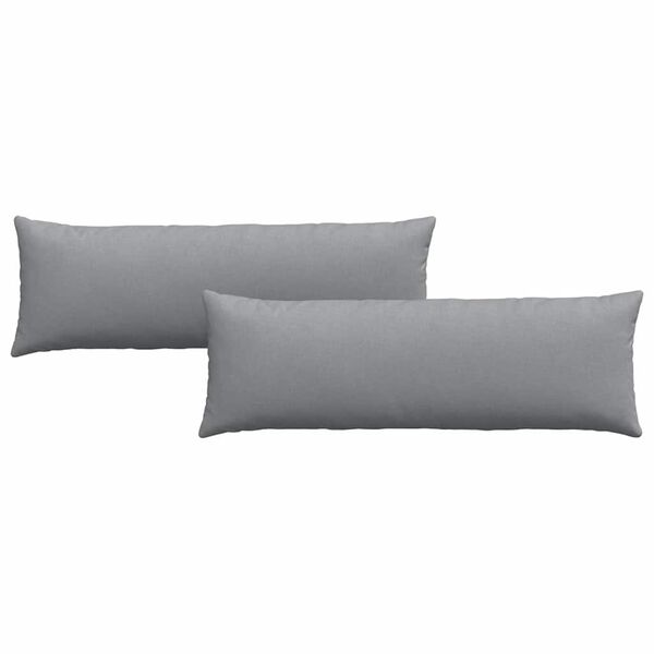 vidaXL Cuscini da Divano 2 pcs Grigio chiaro 120 x 40 cm Tessuto