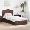 vidaXL Letto con Contenitore con testiera Rovere Marrone 75 x 190 cm