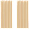 vidaXL Tende in Voile con Occhielli 2 pz Sabbia