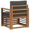 vidaXL Set di divani da esterno con cuscino Naturale 71 x 63 x 73 cm