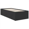 vidaXL Daybed con cassetto Nero 90 x 190 cm Legno multistrato