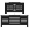 vidaXL Copertura per Radiatore Nera in MDF 205 cm