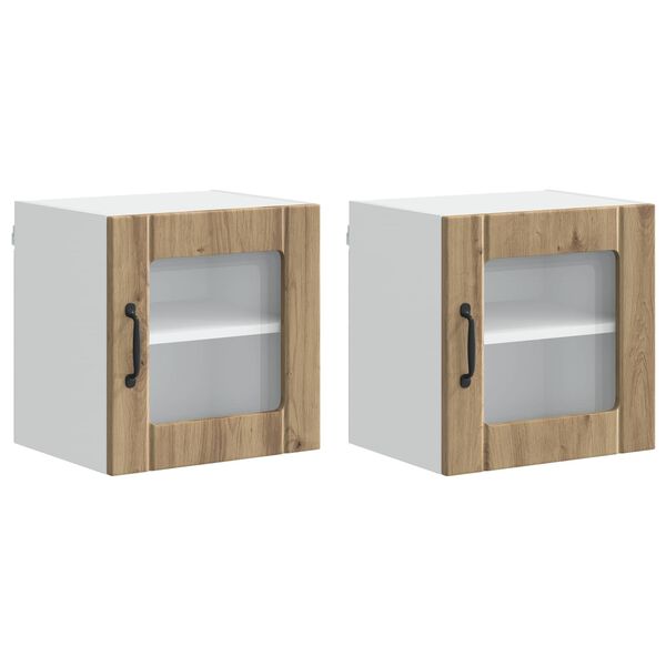 vidaXL Mobile da cucina 2 pcs Rovere artigianale 40 x 31 x 40 cm