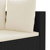 vidaXL Set Divani da Giardino 10pz con Cuscini in Polyrattan Nero