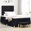 vidaXL Letto a molle con materasso Nero 120 x 190 cm Tessuto