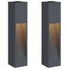vidaXL Lucina LED Solare da Percorso 2 pz Bianco caldo 18 x 18 x 80 cm