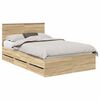 vidaXL Struttura del letto con cassetto Rovere Sonoma 120 x 190 cm