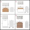 vidaXL Set Armadi da Cucina 8 pz Lyon Bianco in Legno Multistrato