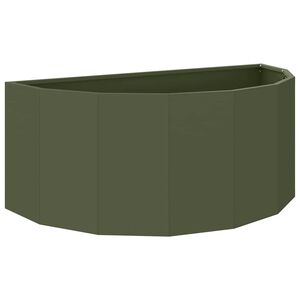 vidaXL Fioriera Verde oliva 90 x 45 x 35 cm Acciaio
