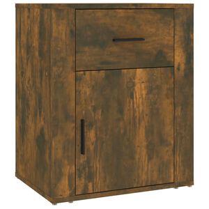 vidaXL Comodino Rovere Fumo 50x36x60 cm Legno Multistrato