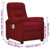 vidaXL Poltrona Massaggio Elettrica Rosso Vino Similpelle