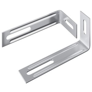 vidaXL Supporto Anti Ribaltamento 2 pcs Argento 74,5 x 15 x 32 mm