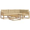 vidaXL Set di divani da esterno 5 pcs Bianco e Beige 79 x 79 x 37 cm
