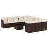 vidaXL Set Divani da Giardino 12 pz con Cuscini Marrone in Polyrattan