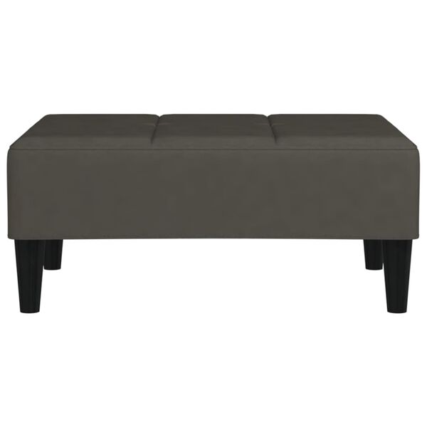 vidaXL Poggiapiedi Grigio Scuro 78x56x32 cm in Velluto