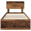 vidaXL Struttura del letto con testiera Legno vecchio 100 x 200 cm