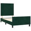 vidaXL Giroletto senza Materasso Verde Scuro 100x200 cm in Velluto