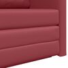 vidaXL Divano letto 110cm Rosso Vino Pelle Artificiale