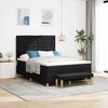 vidaXL Letto a molle con materasso Nero 140 x 190 cm Tessuto
