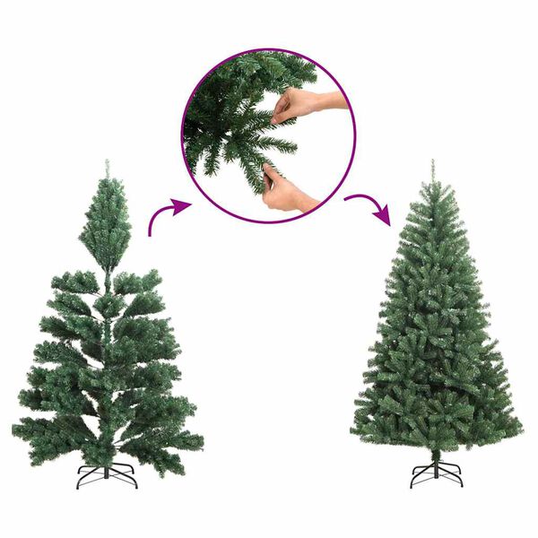 vidaXL Albero di Natale Artificiale con Base Verde 500 cm PVC
