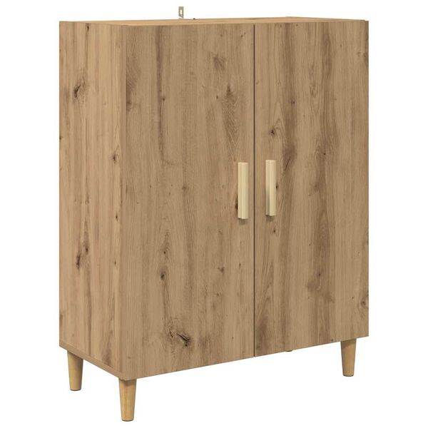 vidaXL Credenza Rovere artigianale 70 x 34 x 90 cm Legno multistrato