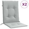 vidaXL Cuscini Sedia Schiena Bassa 4 pz Grigio M&eacute;lange 100x50x4 cm