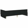 vidaXL Cornice del letto ad angolo Nero 80 cm x 200 cm Velluto