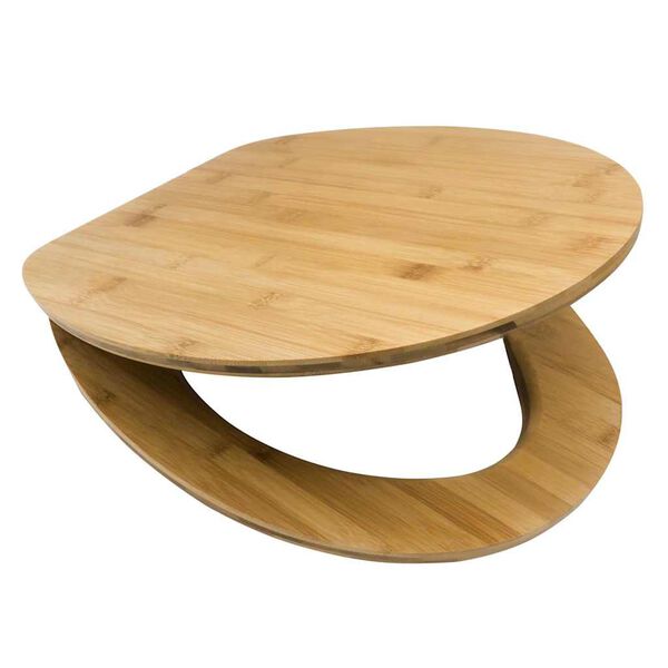 RIDDER Tavoletta Water Tampa con Chiusura Rallentata Bamb&ugrave; Naturale