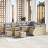 vidaXL Set Divano da Giardino 12 pcs Beige polyrattan