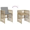 vidaXL Sedie da Giardino con Cuscini 4 pz Beige Misto in Polyrattan