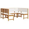 vidaXL Set Panchina da Giardino 5 pcs Marrone Legno di Acacia Massello