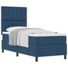 vidaXL Letto a molle con testiera Blu 80 x 200 cm Tessuto