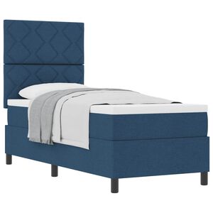vidaXL Letto a molle con testiera Blu 80 x 200 cm Tessuto