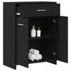 vidaXL Mobile da Bagno Rovere Nero 60 x 33 x 80 cm Legno multistrato