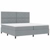 vidaXL Letto a molle con materasso Grigio chiaro 200 x 200 cm Tessuto
