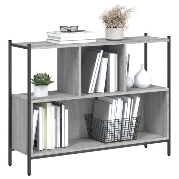 vidaXL Libreria Grigio Sonoma 102x28x77,5 cm in Legno Multistrato