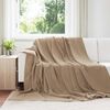 vidaXL Coperte da Pile 6 pcs Cammello 220 x 240 cm Panno