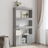 vidaXL Credenza Grigio Sonoma 92x33x180 cm in Legno Multistrato