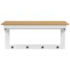 vidaXL Appendiabiti Hill Bianco e marrone miele 90 x 35 x 41,5 cm